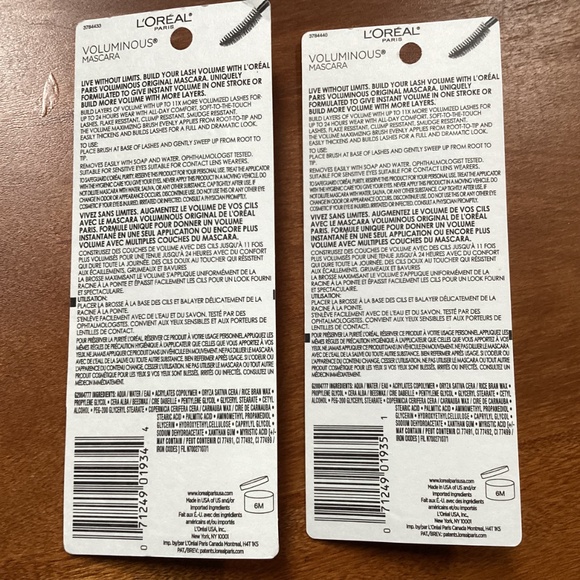 Loreal Paris Voluminous Curved 340 Black/350 Black Brown NEW 0.28 fl oz - Picture 5 of 10
